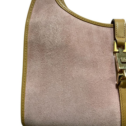 GUCCI Suede One Shoulder Bag 002 1068 Pink Ladies Used