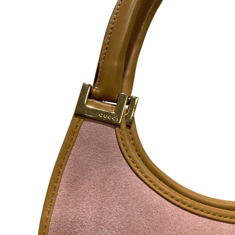 GUCCI Suede One Shoulder Bag 002 1068 Pink Ladies Used