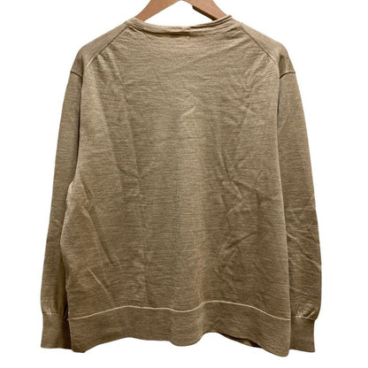 CELINE Phoebe Period Wool Silk Knit Cut And Sew - L Size Beige Ladies Used