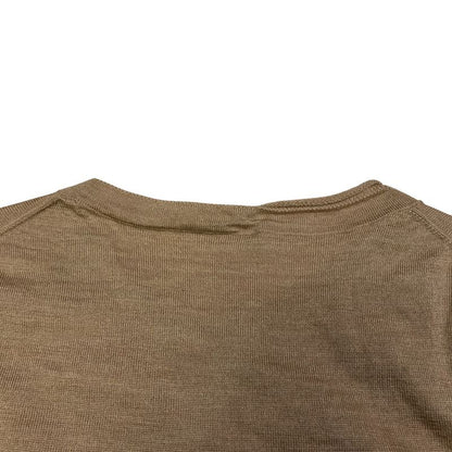 CELINE Phoebe Period Wool Silk Knit Cut And Sew - L Size Beige Ladies Used