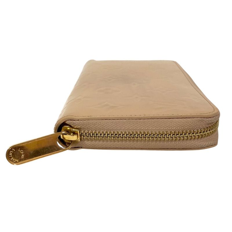 Louis Vuitton Monogram Vernis Zippy Wallet Long Wallet M61380 Beige Ladies Used