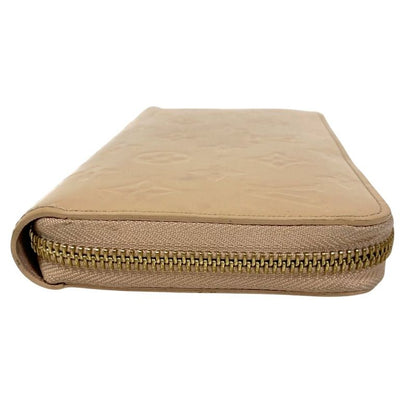 Louis Vuitton Monogram Vernis Zippy Wallet Long Wallet M61380 Beige Ladies Used