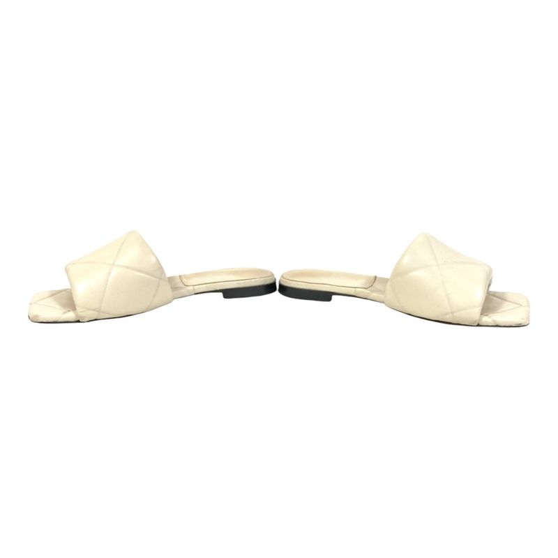 BOTTEGA VENETA Lido Square Toe Flat Sandals 35 Approx 22cm Off White