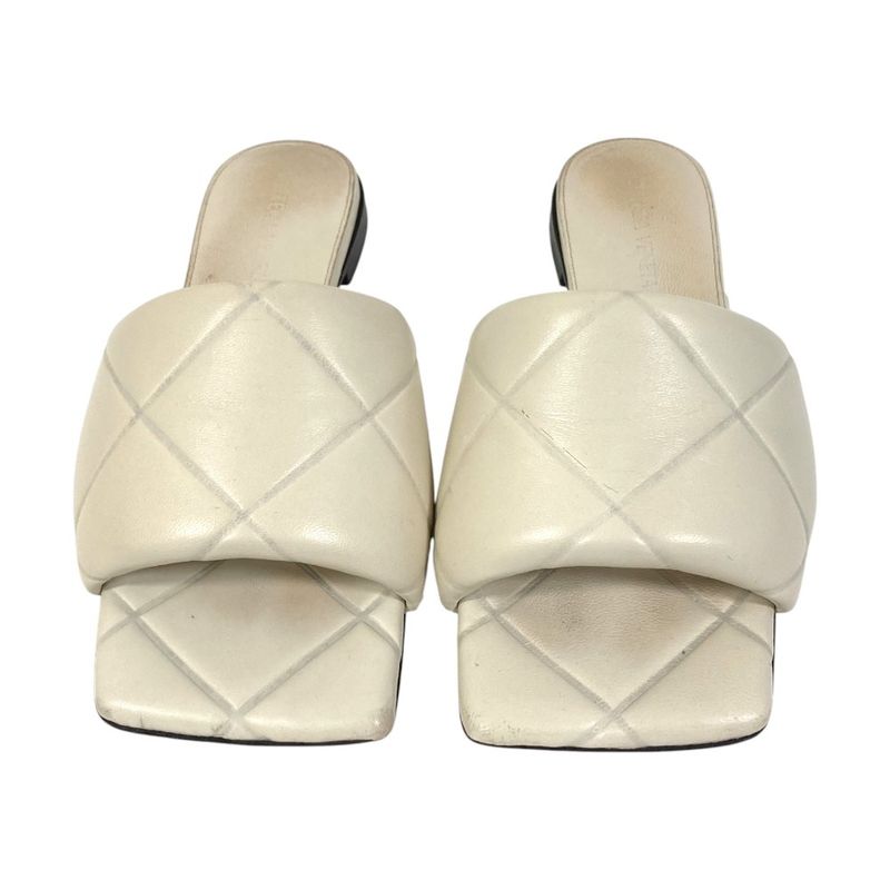 BOTTEGA VENETA Lido Square Toe Flat Sandals 35 Approx 22cm Off White