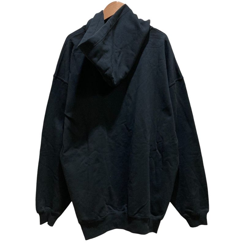 BALENCIAGA BB Logo Rhinestone Hoodie Parka 578135 M Size Black Men's Women's
