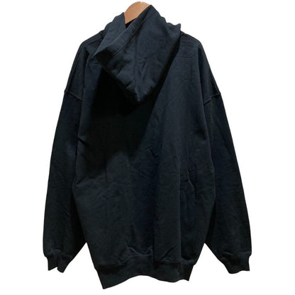 BALENCIAGA BB Logo Rhinestone Hoodie Parka 578135 M Size Black Men's Women's