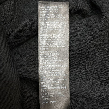 BALENCIAGA BB Logo Rhinestone Hoodie Parka 578135 M Size Black Men's Women's
