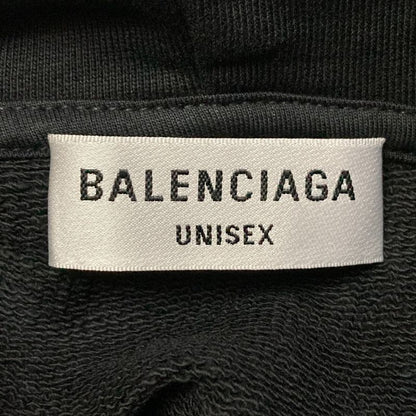 BALENCIAGA BB Logo Rhinestone Hoodie Parka 578135 M Size Black Men's Women's
