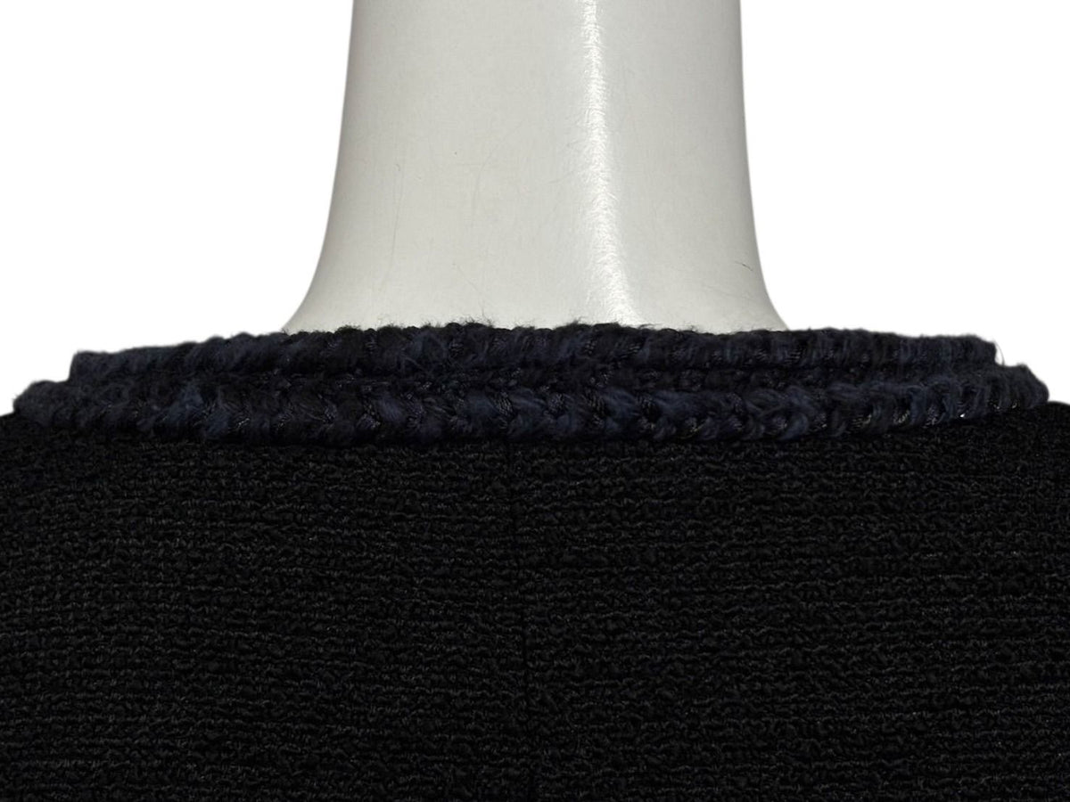 Chanel Tweed Jacket Sailor Color CC Logo Black White 36 — view 7