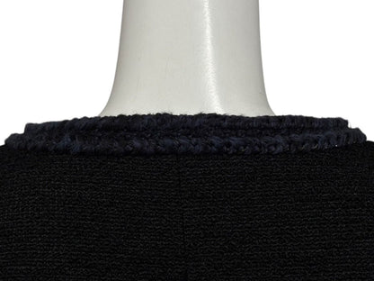Chanel Tweed Jacket Sailor Color CC Logo Black White 36 — view 7