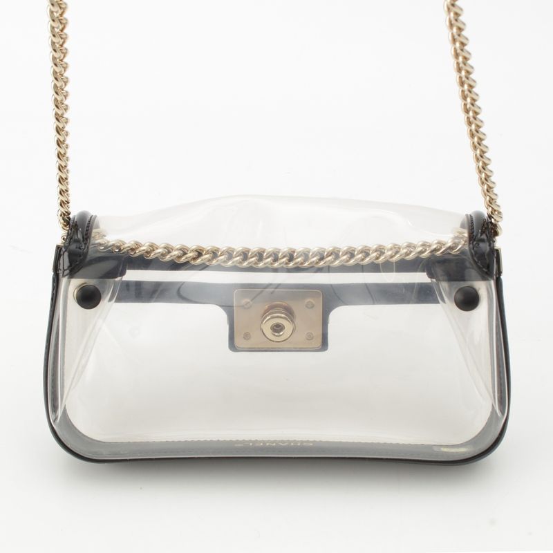 CHANEL Boy CHANEL Vinyl Mini Coco Mark 17th Series Shoulder Bag A67557 Clear