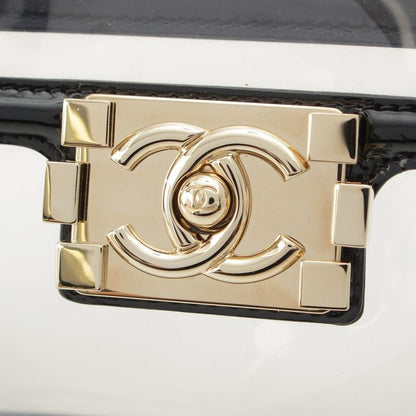 CHANEL Boy CHANEL Vinyl Mini Coco Mark 17th Series Shoulder Bag A67557 Clear