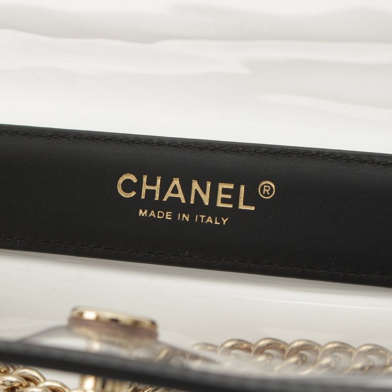 CHANEL Boy CHANEL Vinyl Mini Coco Mark 17th Series Shoulder Bag A67557 Clear