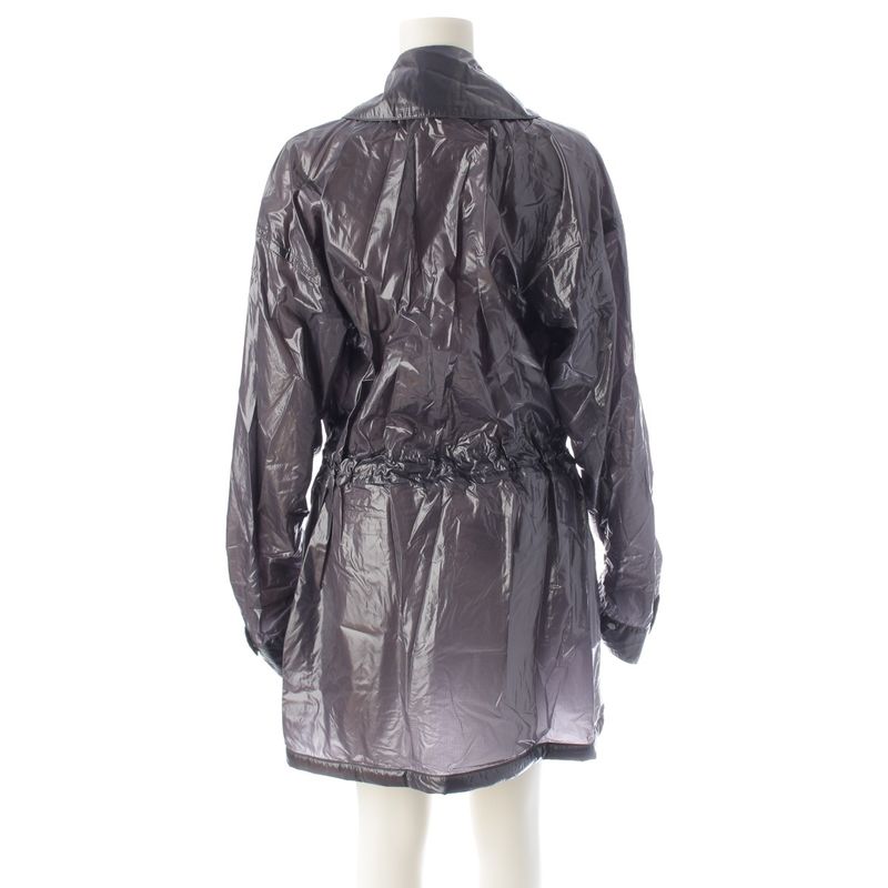 CHANEL Nylon Coco Mark Long Coat Outerwear- P54946 Gray- 38