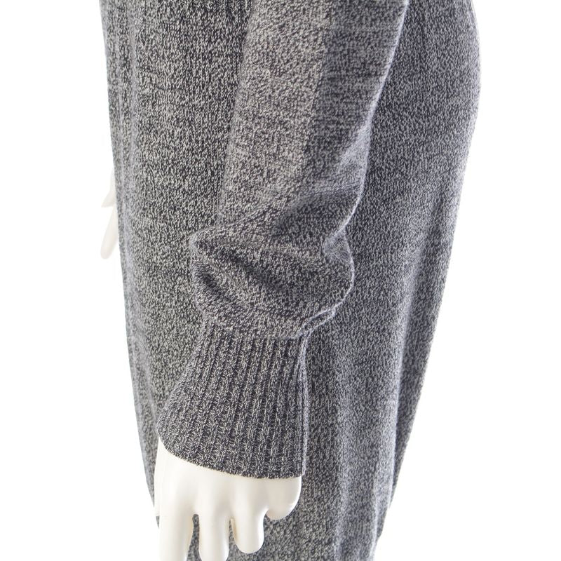 CHANEL Wool Coco Button Knit Dress P39910 Gray 36