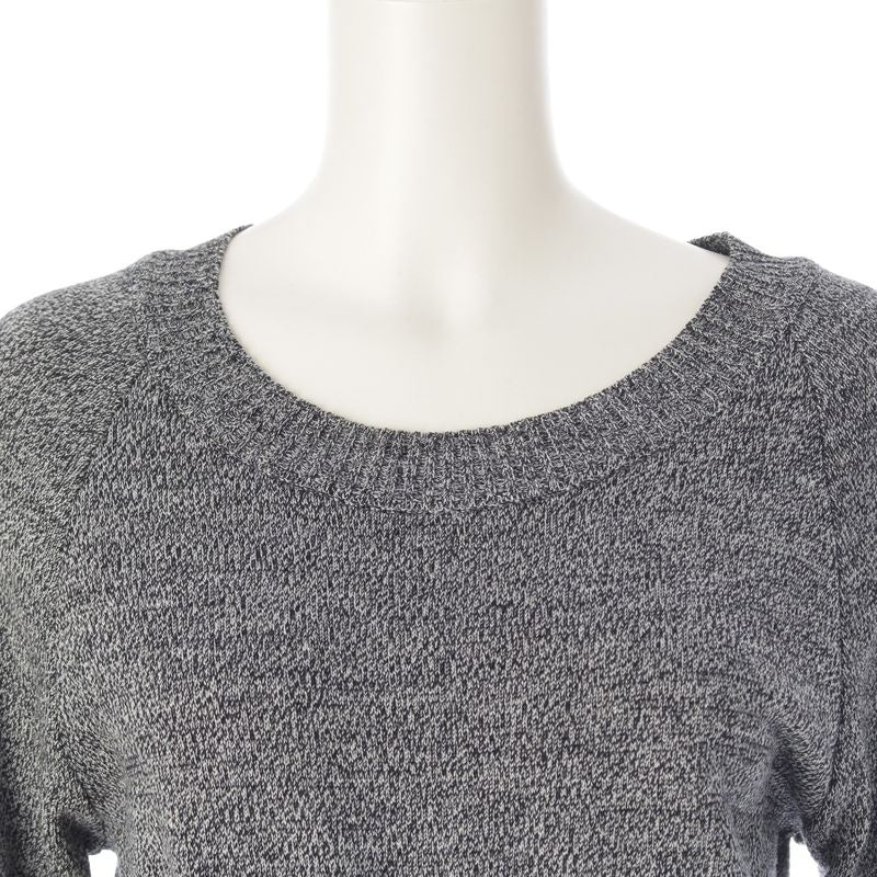 CHANEL Wool Coco Button Knit Dress P39910 Gray 36