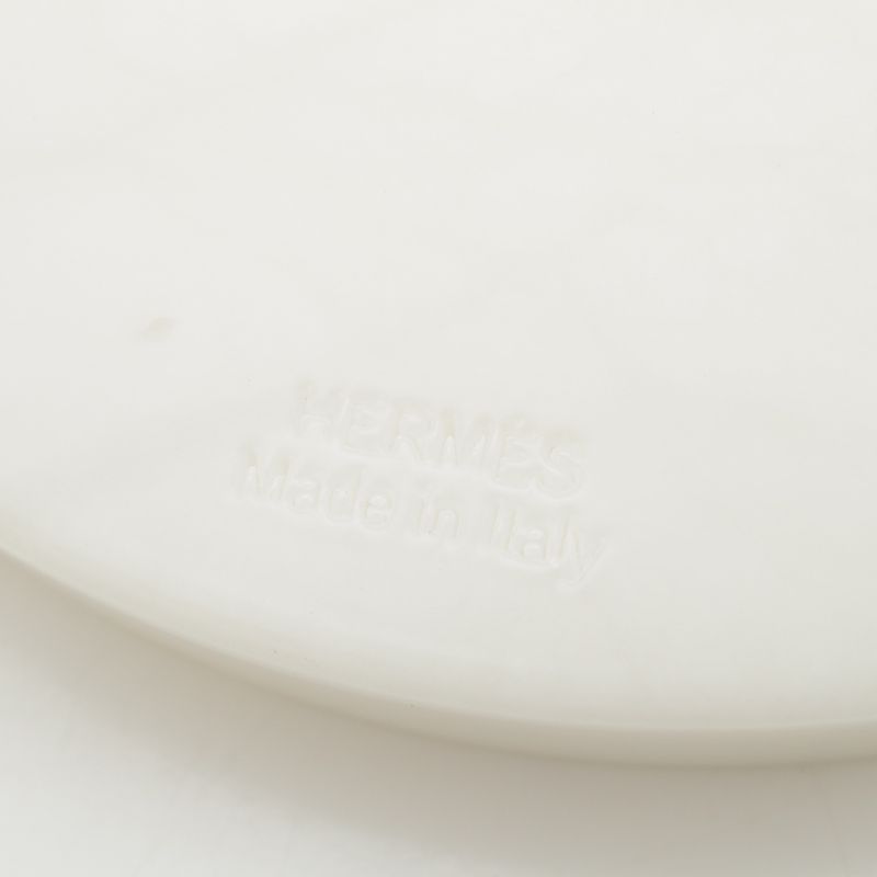 HERMES Alabasta- Vidopoche Arianne PM Round Tray Interior White
