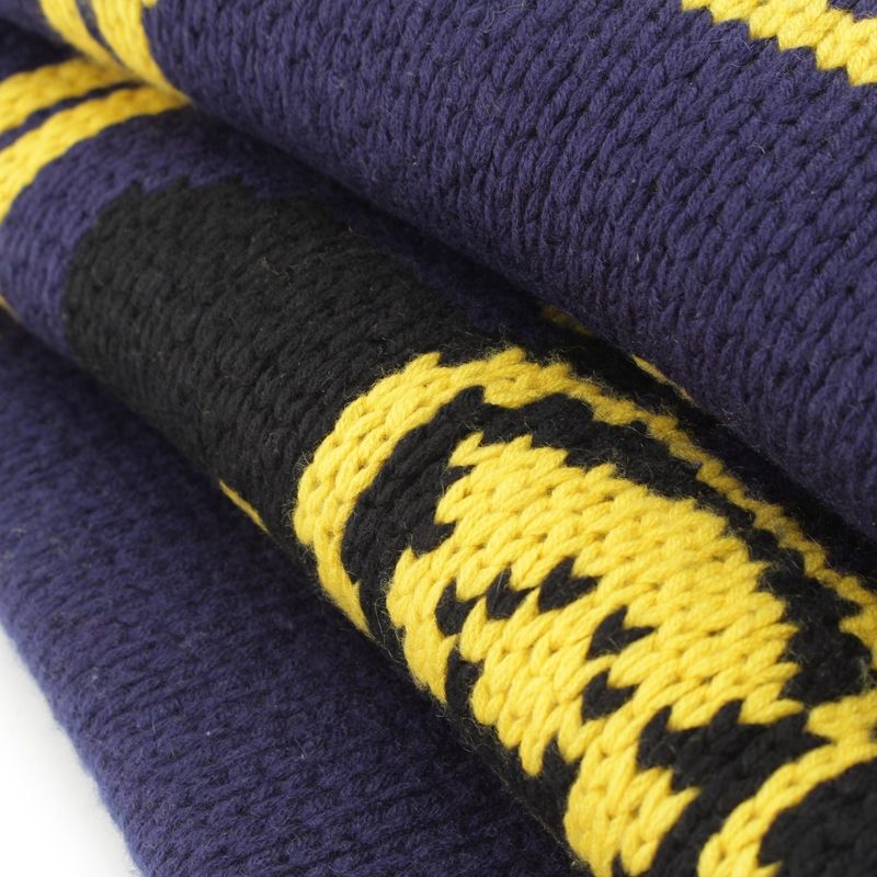 HERMES Bride DE GARA Cashmere Ceremonial Bridle Long Knit Muffler - Navy