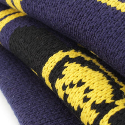 HERMES Bride DE GARA Cashmere Ceremonial Bridle Long Knit Muffler - Navy