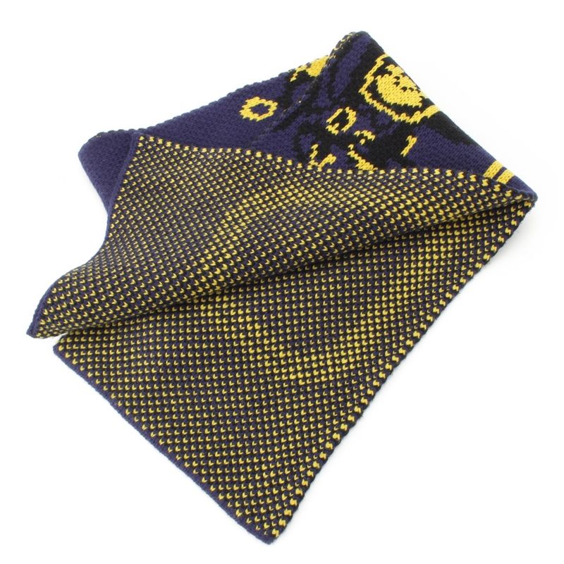 HERMES Bride DE GARA Cashmere Ceremonial Bridle Long Knit Muffler - Navy