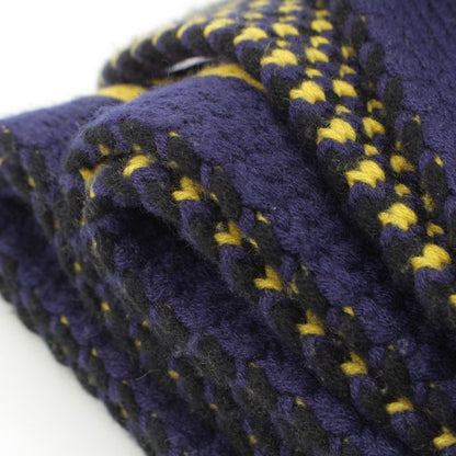 HERMES Bride DE GARA Cashmere Ceremonial Bridle Long Knit Muffler - Navy