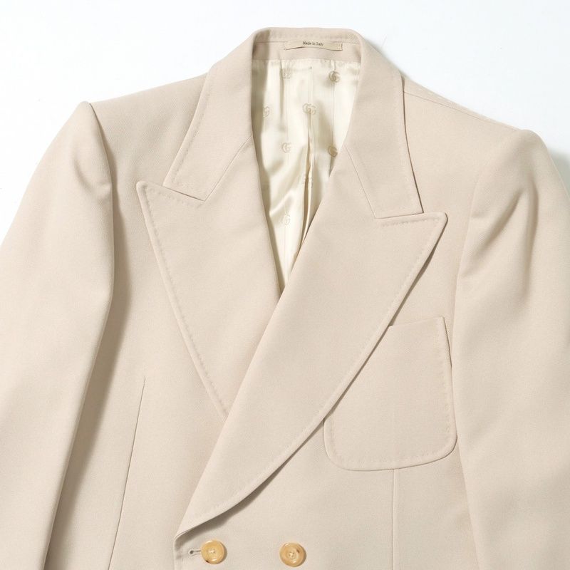 Gucci Tailored Jacket 54 Double Breasted Beige