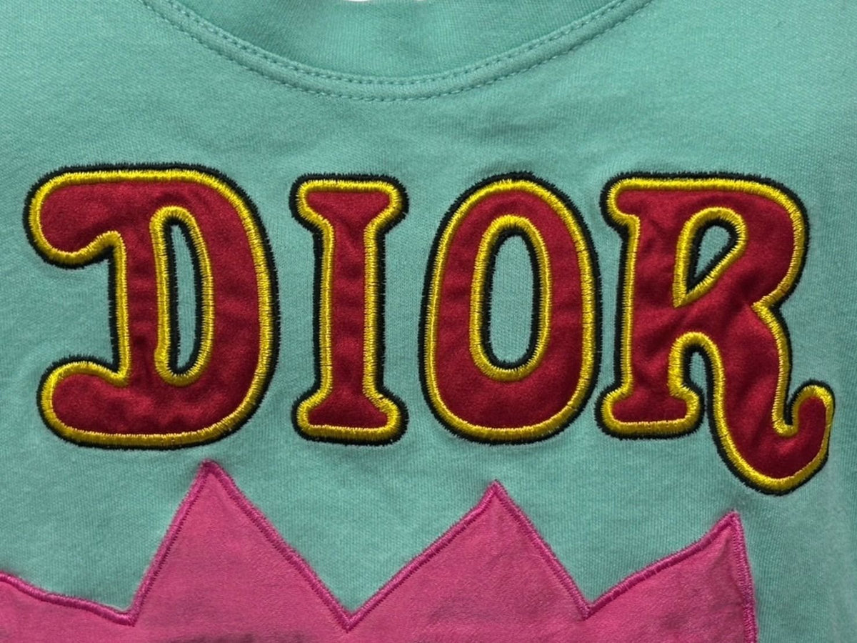 Dior Not War Tank Top Sleeveless Blue Embroidery 42 — view 5