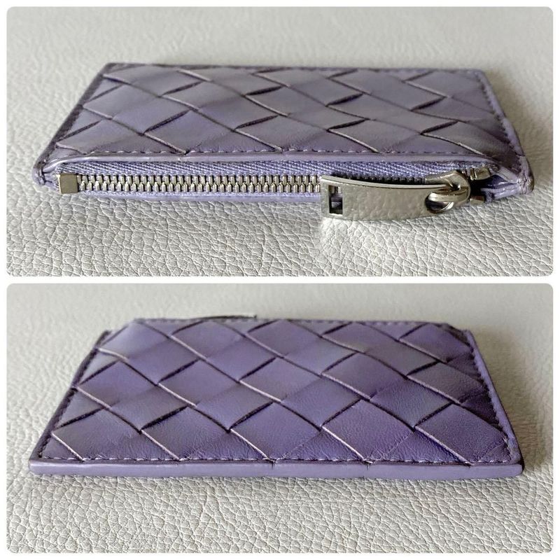 Bottega Veneta Intrecciato Key Pouch Purple