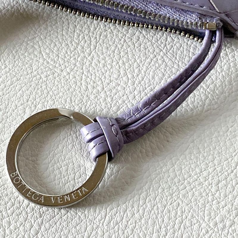 Bottega Veneta Intrecciato Key Pouch Purple