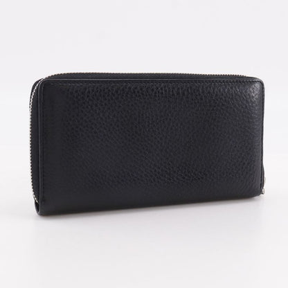 GUCCI Sherry Line Inter-locking G 308796 Leather Black Unisex Long Wallet