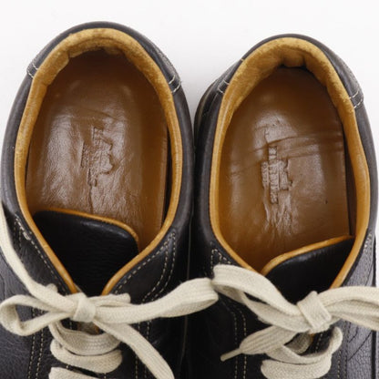 HERMES Quick H Logo Leather Black Men's Sneakers