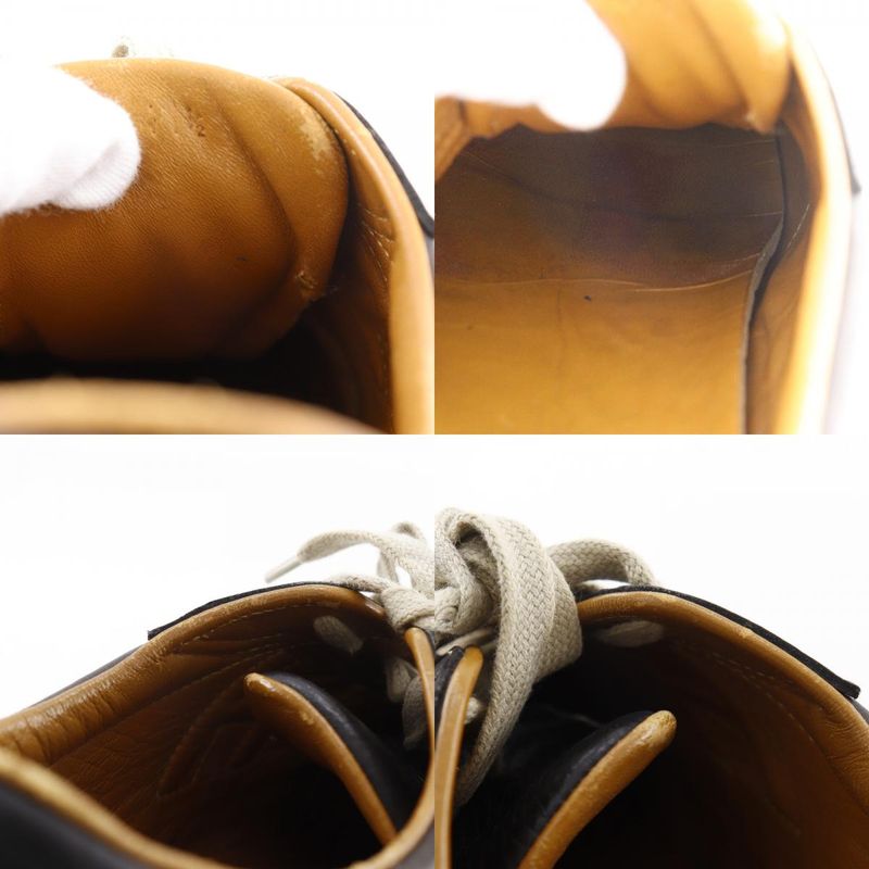HERMES Quick H Logo Leather Black Men's Sneakers