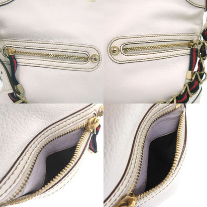 GUCCI Sherry Line Chain Shoulder Bag 154392 Leather White 0852 GUCCI
