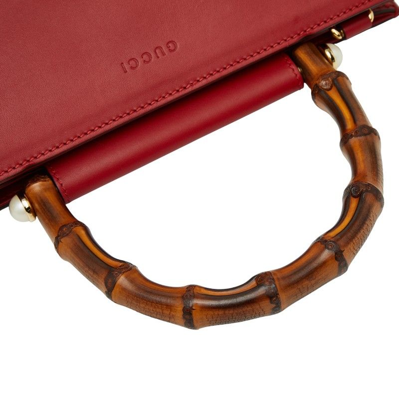 GUCCI Bambu - Nimfair Handbag Shoulder Bag 2WAY 459076 Multi Harako Leather