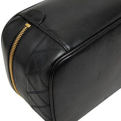 CHANEL Bicolore Vanity Bag Handbag Black Lambskin Women's CHANEL