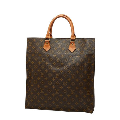 Louis Vuitton Monogram Sac Plastic Handbag Tote Bag M51140 Brown PVC Leather