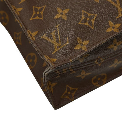 Louis Vuitton Monogram Sac Plastic Handbag Tote Bag M51140 Brown PVC Leather