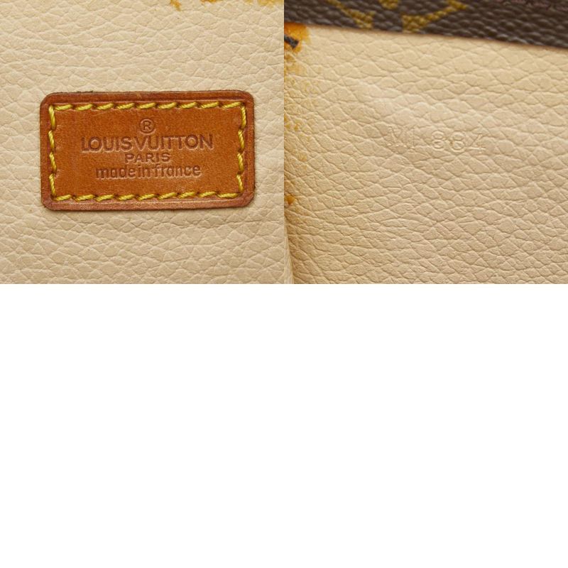 Louis Vuitton Monogram Sac Plastic Handbag Tote Bag M51140 Brown PVC Leather