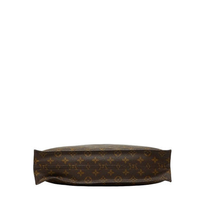 Louis Vuitton Monogram Sac Plastic Handbag Tote Bag M51140 Brown PVC Leather