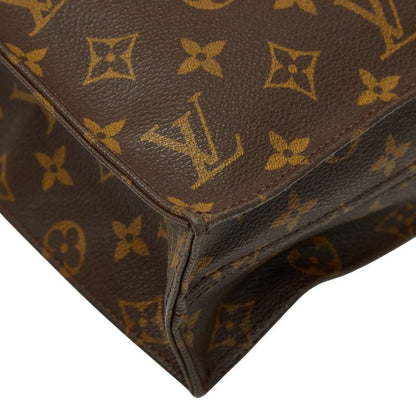 Louis Vuitton Monogram Sac Plastic Handbag Tote Bag M51140 Brown PVC Leather