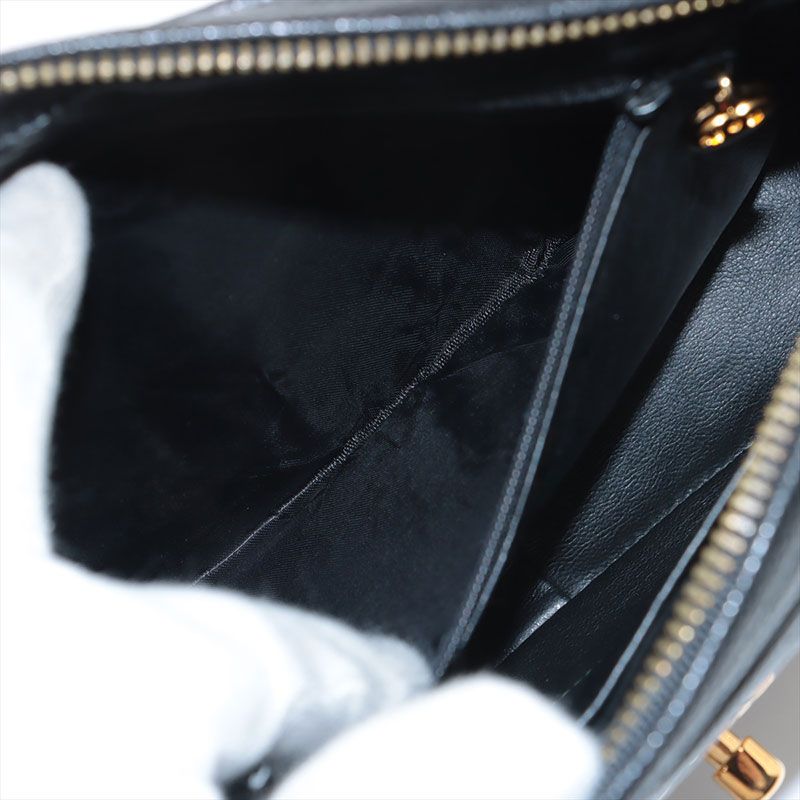 Chanel Shoulder Bag Caviar Leather Chevron CC Logo