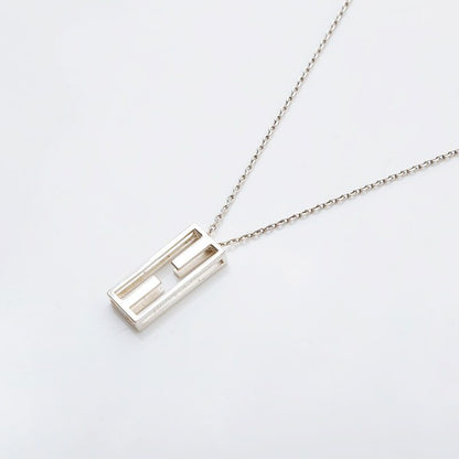 Hermes Necklace Logo Silver