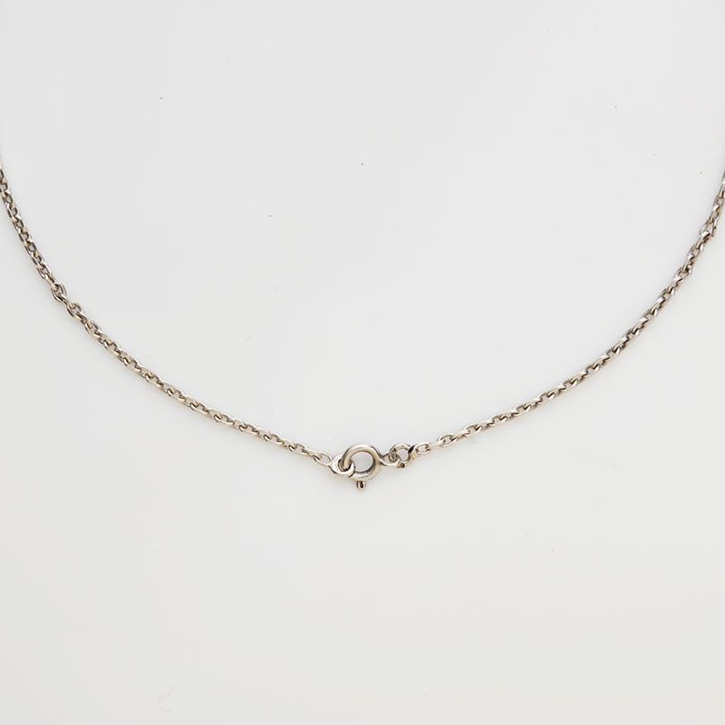 Hermes Necklace Logo Silver