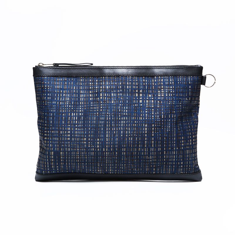 Balenciaga Clutch Clip Nylon Check