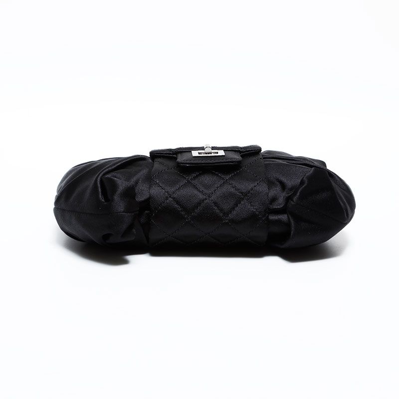 Chanel Shoulder Bag Satin Chain Ribbon