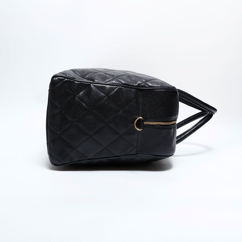 Chanel Boston Bag Caviar Leather Quilted