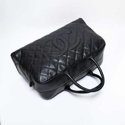 Chanel Boston Bag Caviar Leather Quilted