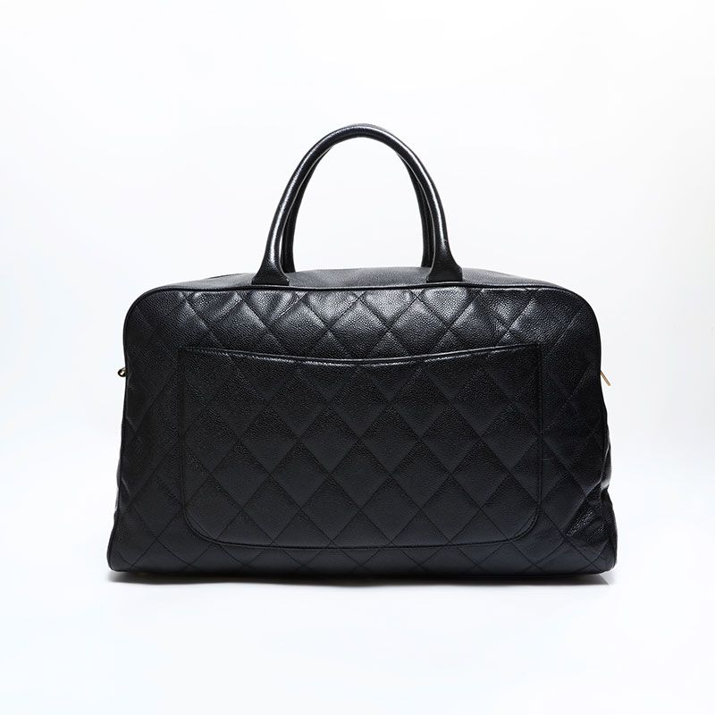 Chanel Boston Bag Caviar Leather Quilted