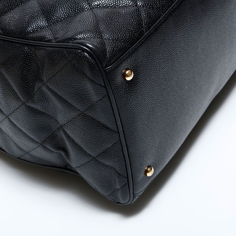 Chanel Boston Bag Caviar Leather Quilted