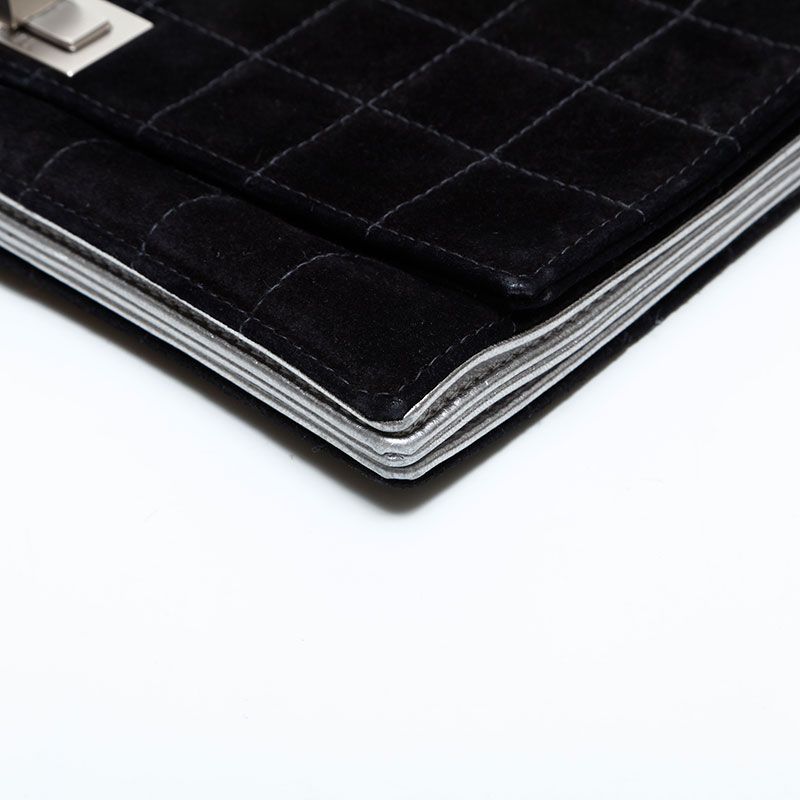 Chanel Shoulder Bag Suede 2.55 Choco Bar